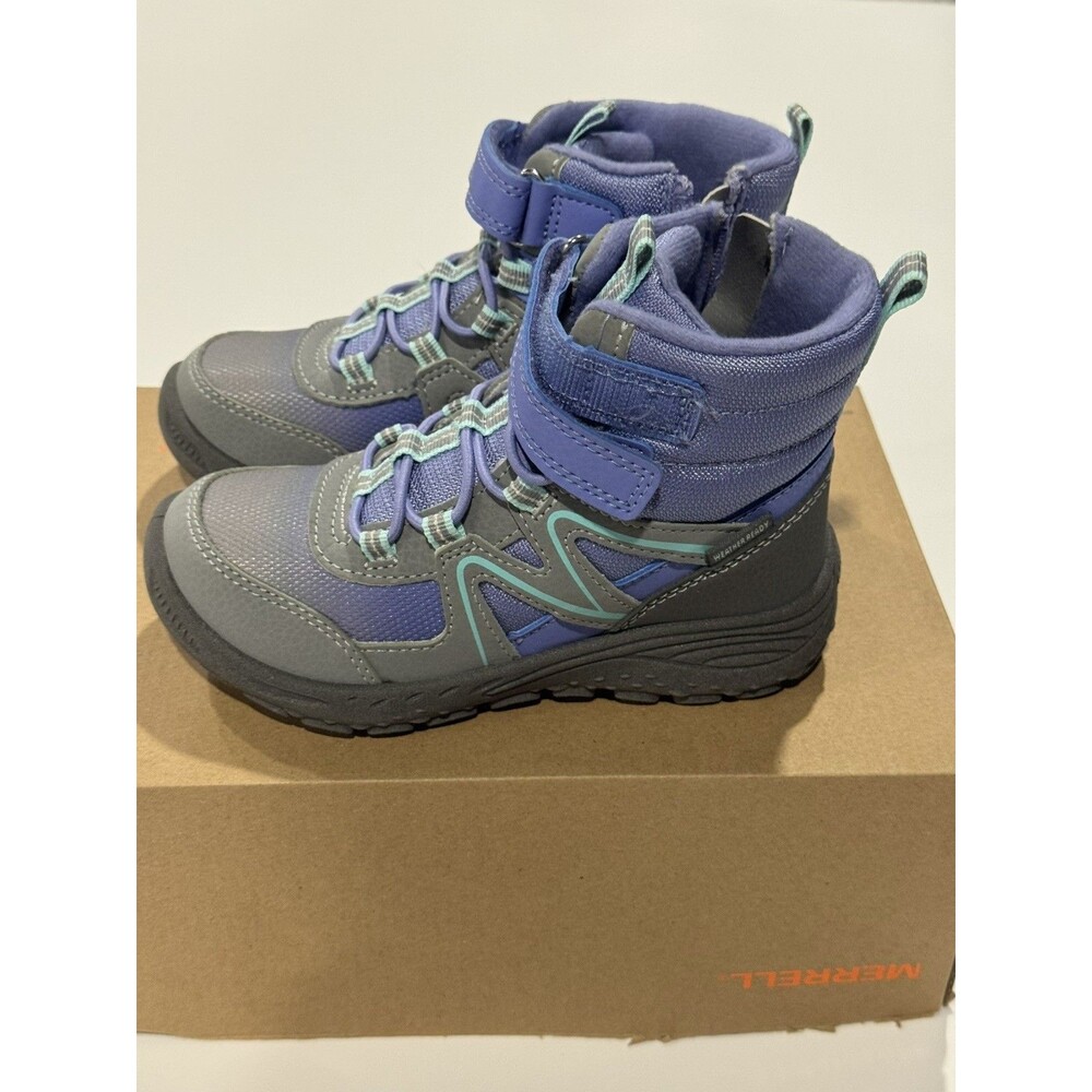 Merrell Boots Kids 11 Purple Polar Trekker Waterproof Weather Ready MK167859